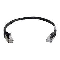 C2G 6in Cat6 Snagless Shielded (STP) Ethernet Cable - Cat6 Network Patch Cable - PoE - Black