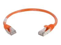 C2G 6in Cat6 Snagless Shielded (STP) Ethernet Cable - Cat6 Network Patch Cable - PoE - Orange