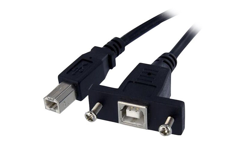 StarTech.com 3 ft Panel Mount USB Cable B to B - F/M
