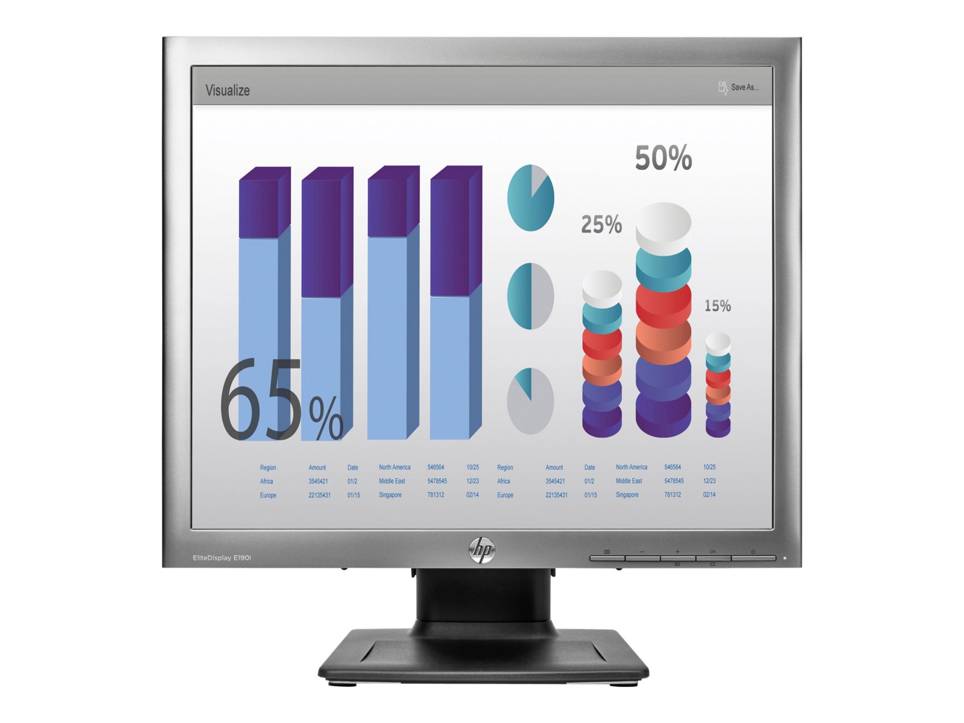 HP EliteDisplay E190i 18.9" LED-backlit LCD - Black