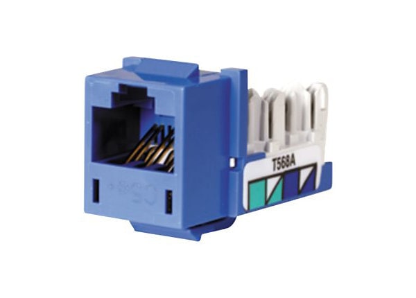 HUBBELL 25PK CAT5E MOD JACK BLUE