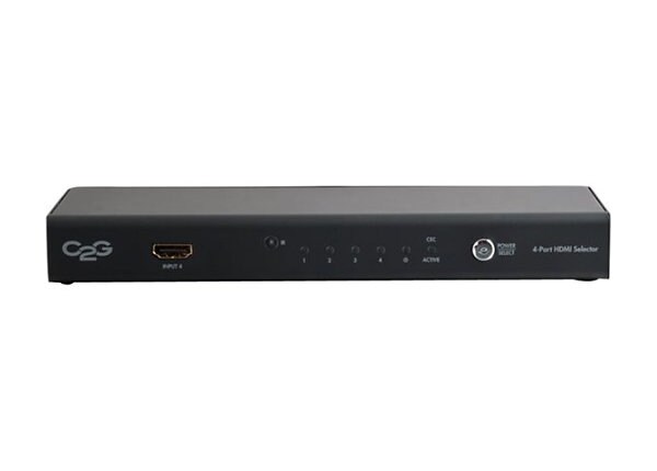 C2G 4-Port HDMI Selector Switch - video/audio switch - 4 ports