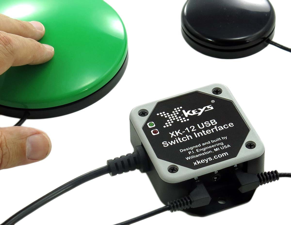Thumbnail 2 of 5 for P.I. Engineering X-keys XK-12 USB Switch Interface - assistive switch interface - USB