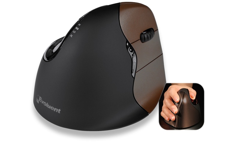 Evoluent Right-Handed VerticalMouse 4 Small Wireless - vertical mouse - 2.4  GHz