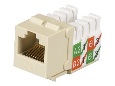 Black Box Gigatrue2 CAT6 Ivory RJ45 110 Keystone Jack ETL Verified 25-Pack