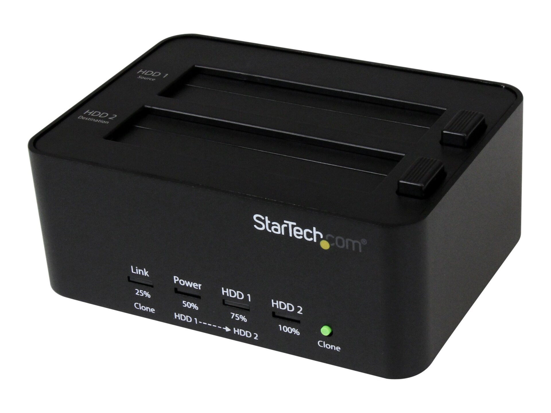 StarTech.com Dual Bay Hard Drive Duplicator / Eraser, SATA HDD/SSD Cloner