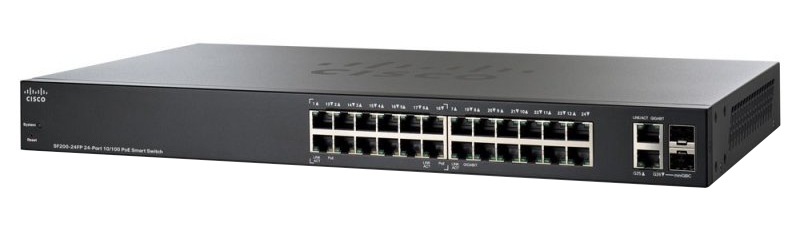 Cisco Small Business Smart SF200-24FP 24-Port Fast Ethernet Switch
