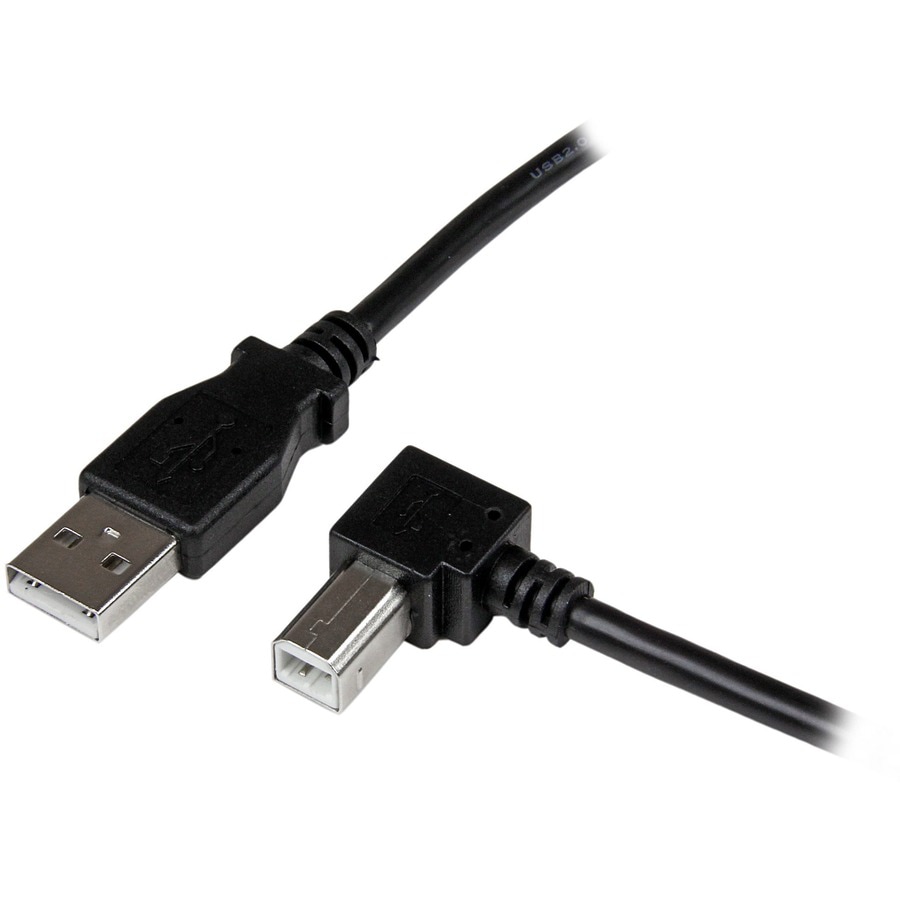 StarTech 3m USB 2.0 A to Right Angle B Cable Cord - 3 m USB Printer Cable - Right Angle USB B Cable - 1x USB A (M)