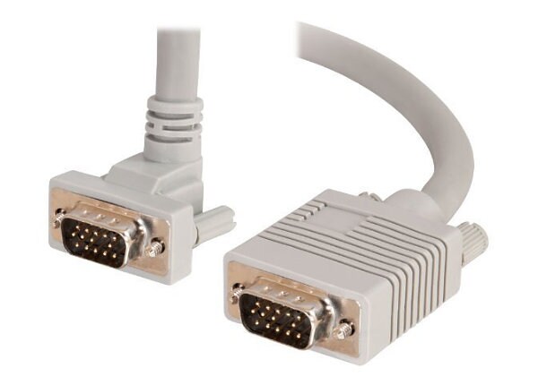 C2G Premium 50ft Premium Shielded HD15 SXGA M/M Monitor Cable with 90? Upward-Angled Male Connector - VGA cable - 15.2 m