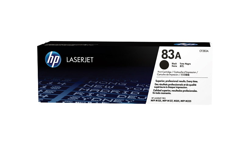 HP 83A (CF283A) Original Laser Toner Cartridge - Single Pack - Black - 1 Each