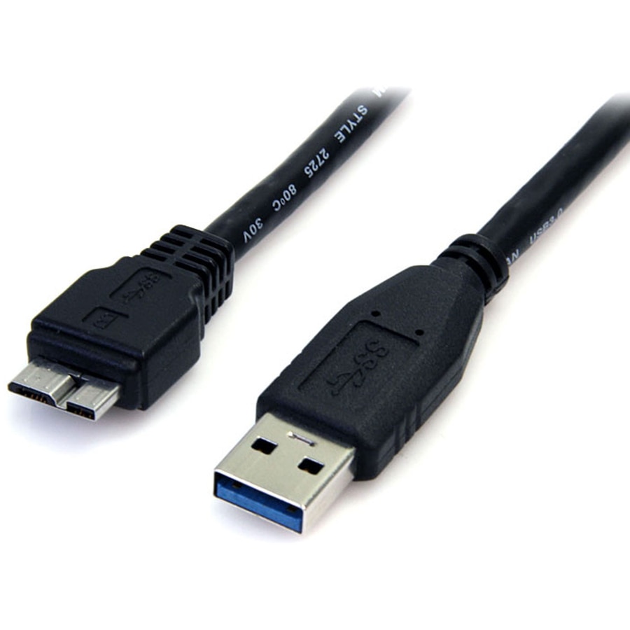 Thumbnail 2 of 4 for StarTech.com 0.5m (1.5ft) Black SuperSpeed USB 3.0 (5Gbps) Cable A to Micro B - USB 3.0 Micro B Cable
