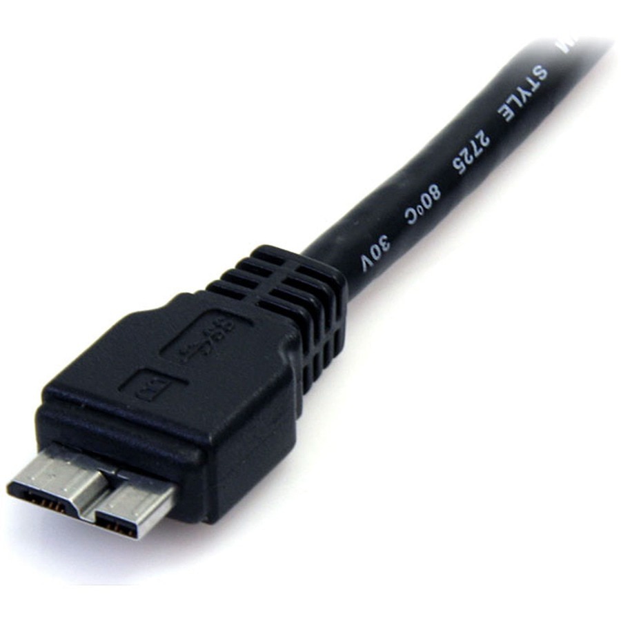 Thumbnail 3 of 4 for StarTech.com 0.5m (1.5ft) Black SuperSpeed USB 3.0 (5Gbps) Cable A to Micro B - USB 3.0 Micro B Cable