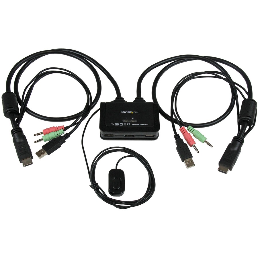 Thumbnail 3 of 6 for StarTech.com 2 Port USB HDMI Cable KVM Switch with Audio and Remote Switch - USB Powered KVM with HDMI - Dual Port HDMI