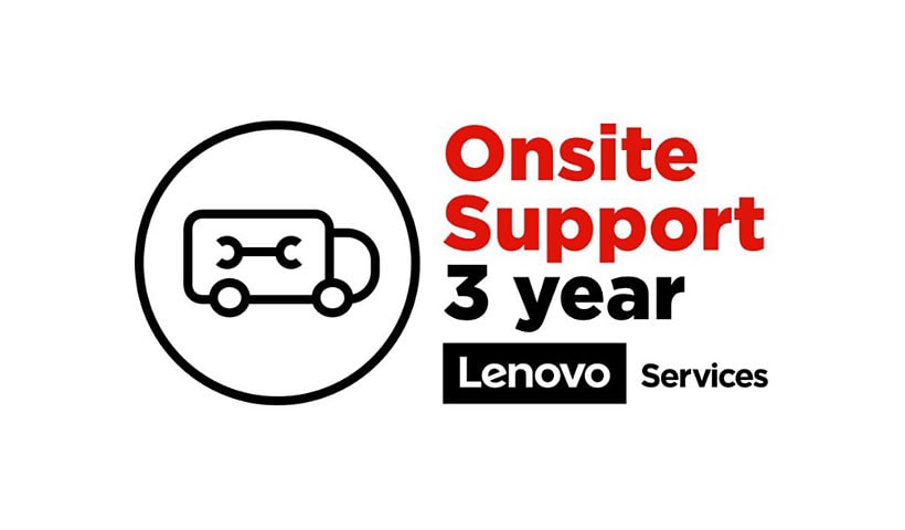 Lenovo Onsite Upgrade - contrat de maintenance prolongé - 3 années - sur site