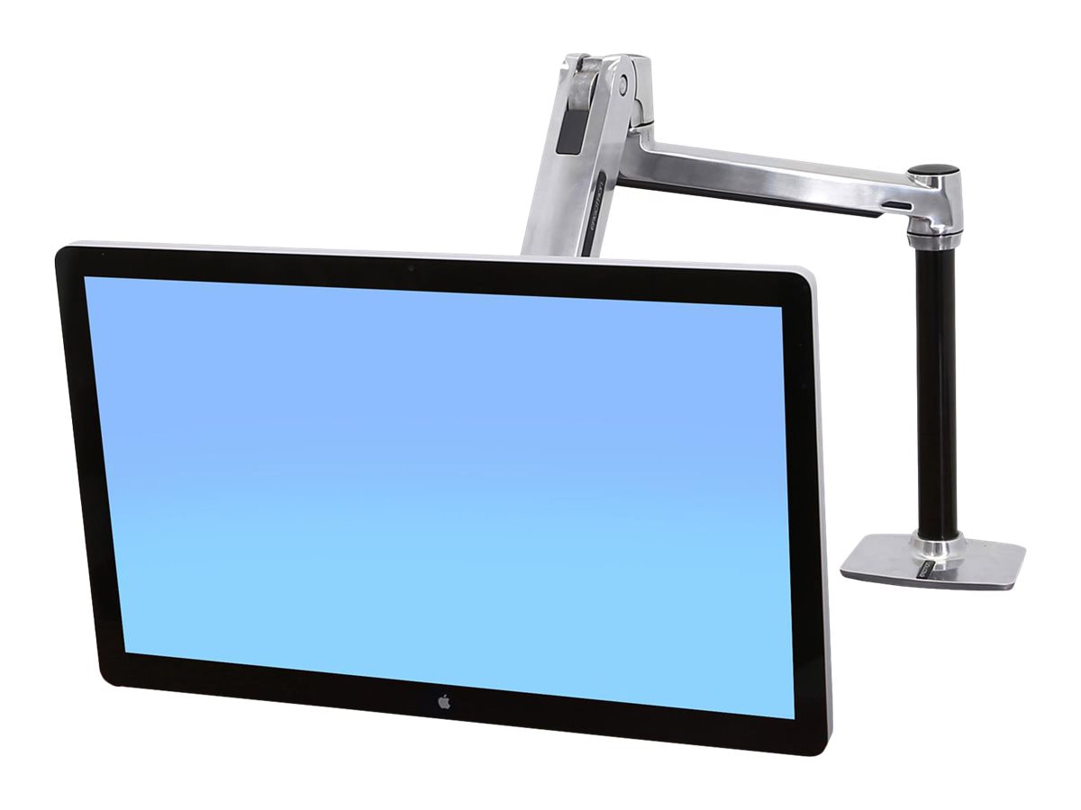 Ergotron LX HD Sit-Stand mounting kit - Patented Constant Force Technology - for LCD display - polished aluminum