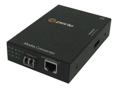 Perle S-1110-S2LC10-XT - fiber media converter - 10Mb LAN, 100Mb LAN, GigE