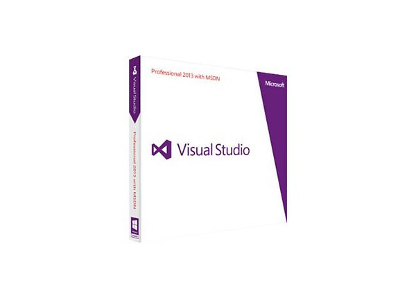 Microsoft Visual Studio Professional 2013 with MSDN - box pack