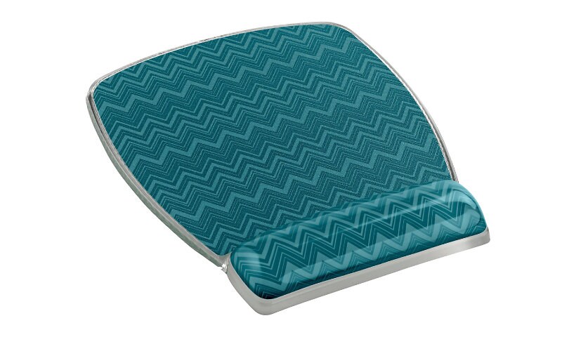 3M Precise Optical Mouse Pad with Gel Wrist MW308-GR Chevron - mouse pad wi