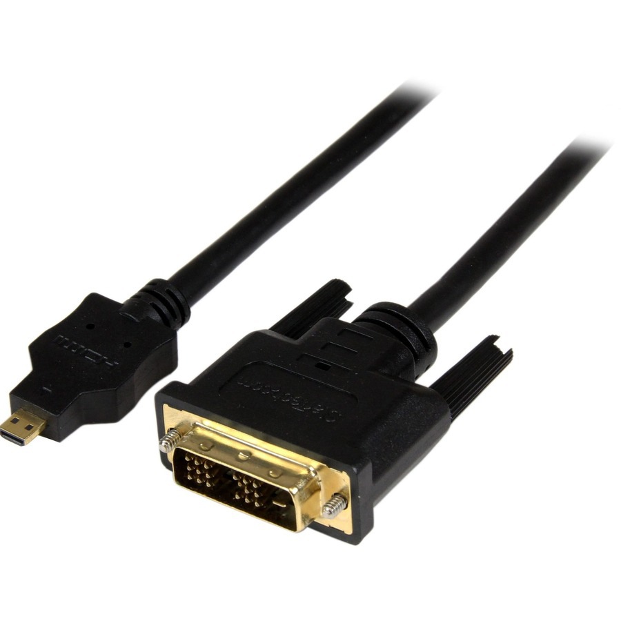 StarTech.com 3ft (1m) Micro HDMI to DVI Cable, Micro HDMI to DVI Adapter Cable, Micro HDMI Type-D to DVI-D