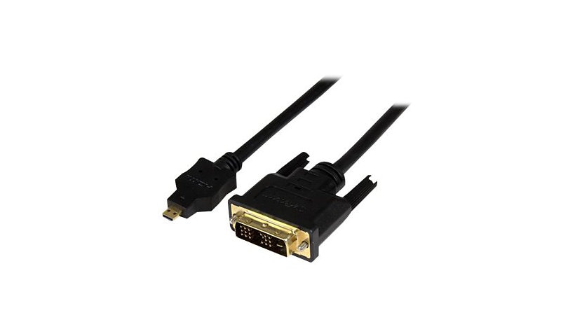 StarTech.com 3ft (1m) Micro HDMI to DVI Cable, Micro HDMI to DVI Adapter Cable, Micro HDMI Type-D to DVI-D
