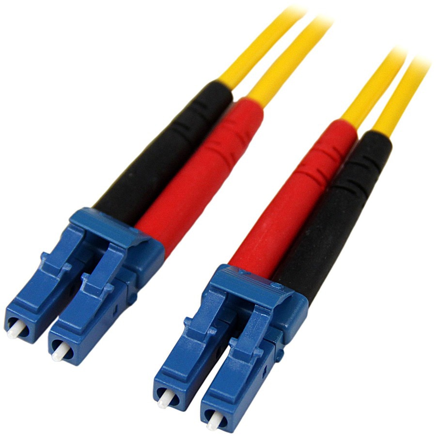 StarTech.com 1m Fiber Optic Cable - Single-Mode Duplex 9/125 - LSZH - LC/LC  - OS1 - LC to LC Fiber Patch Cable - SMFIBLCLC1 - Fiber Optic Cables 