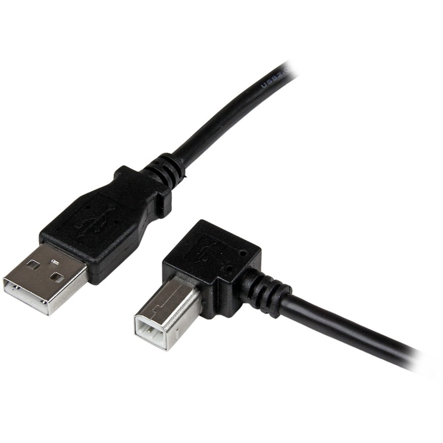 StarTech.com 2m USB 2.0 A to Right Angle B Cable Cord - 2 m USB Printer Cable - Right Angle USB B Cable - 1x USB A (M)