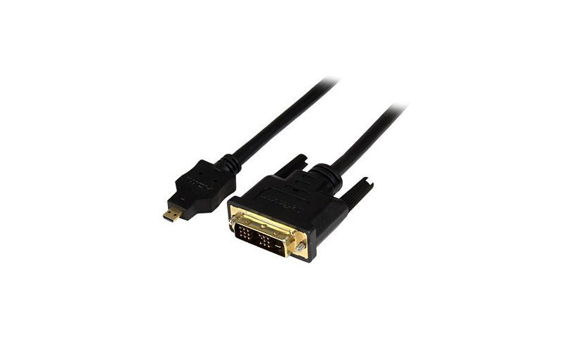 StarTech.com 6ft (2m) Micro HDMI to DVI Cable Adapter/Converter - Micro HDMI Type-D to DVI-D Display
