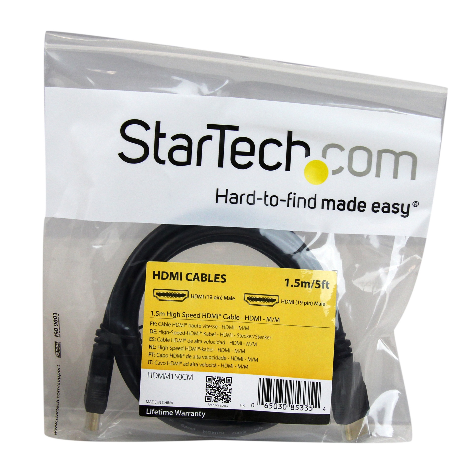 Thumbnail 5 of 9 for StarTech.com 1.5m High Speed HDMI Cable - Ultra HD 4k x 2k HDMI Cable - HDMI to HDMI M/M - 5 ft HDMI 1.4 Cable