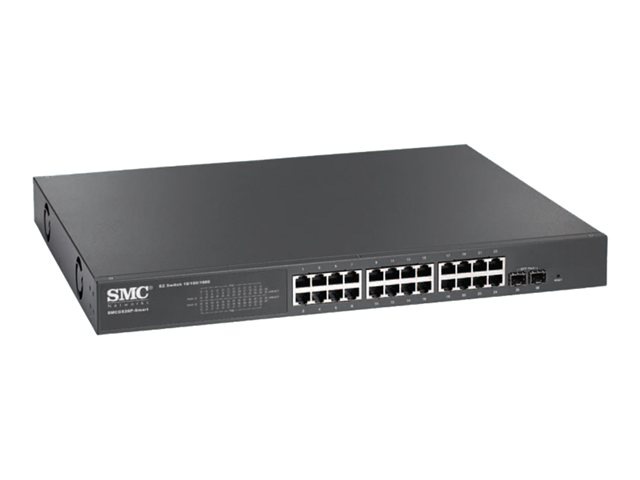 SMC EZ Switch SMCGS26P-Smart - switch - 26 ports - managed - desktop, rack-mountable
