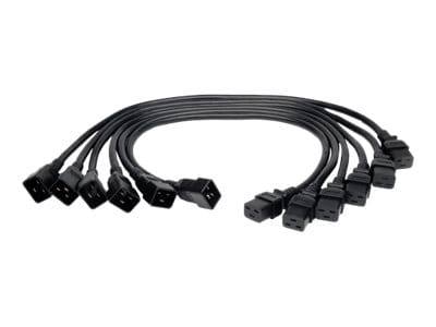 Eaton Tripp Lite Series Power Extension Cord, C19 to C20 - Heavy-Duty, 20A, 250V, 12 AWG, 2 ft. (0.61 m), Black, 6-Pack
