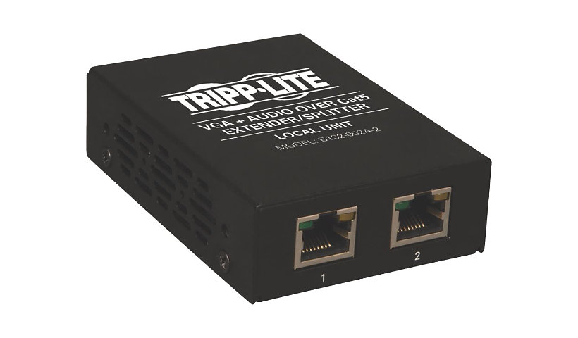 Tripp Lite 2Port VGA Audio over Cat5/Cat6 Extender Splitter Transmitter TAA
