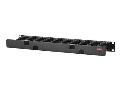 Thumbnail 2 of 7 for APC NetShelter Cable Management, Horizontal Cable Manager, 1U, Single Side with Cover, Black, 483 x 44 x 110 mm