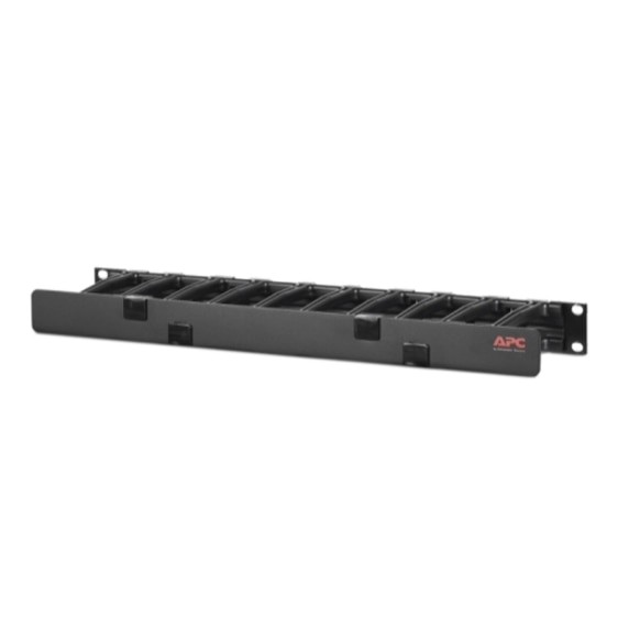 Thumbnail 5 of 7 for APC NetShelter Cable Management, Horizontal Cable Manager, 1U, Single Side with Cover, Black, 483 x 44 x 110 mm