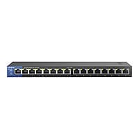 Linksys Business LGS116P - switch - 16 ports - unmanaged