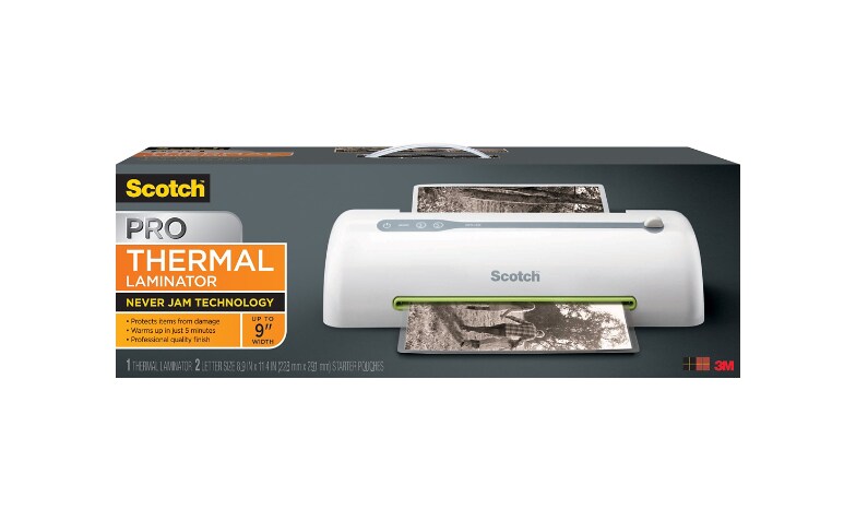 Scotch Thermal TL90 Laminator Combo Pack Includes Assorted Pouches 