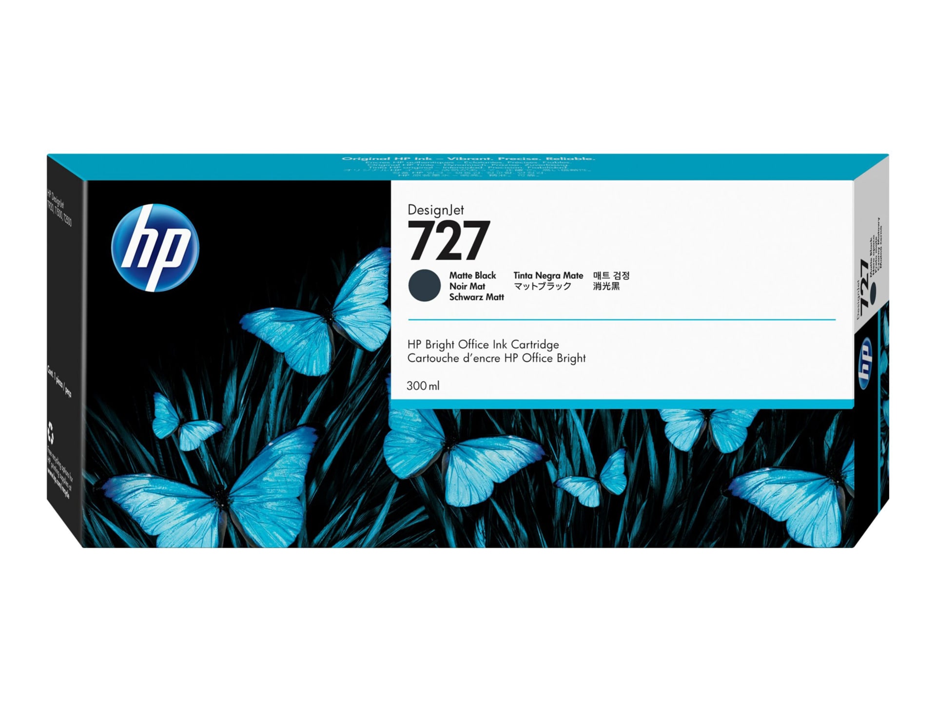 HP 727 (C1Q12A) Original Inkjet Ink Cartridge - Matte Black - 1 Each