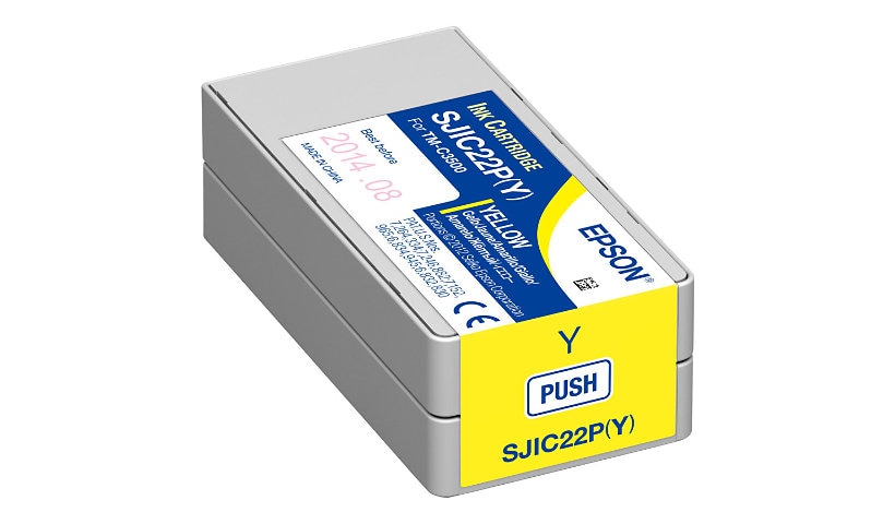 Epson SJIC22P(Y) - yellow - original - ink cartridge