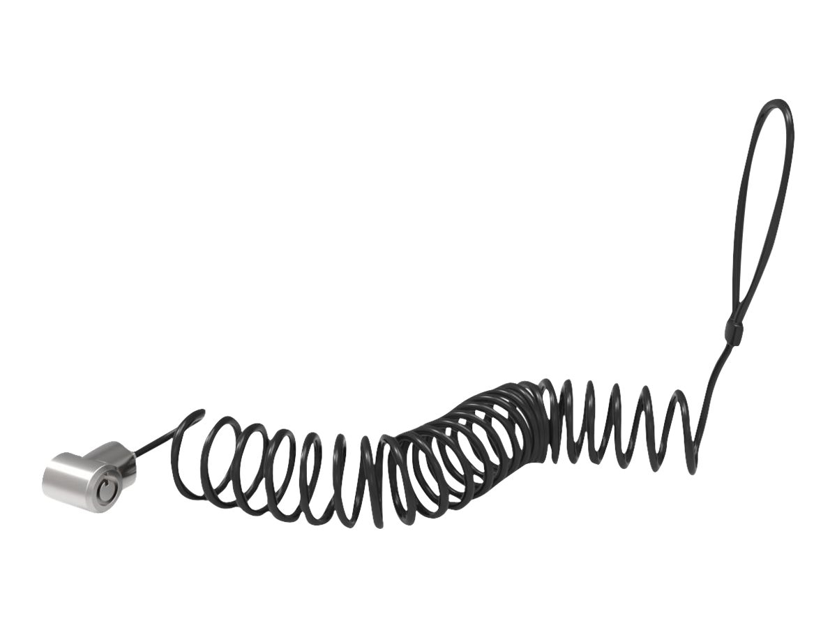 Compulocks T-bar Security Keyed Coiled Cable Lock - security cable lock