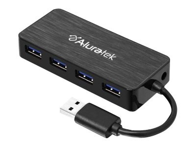 ALURATEK 4PT USB 3.0 HUB W/AC ADAPT