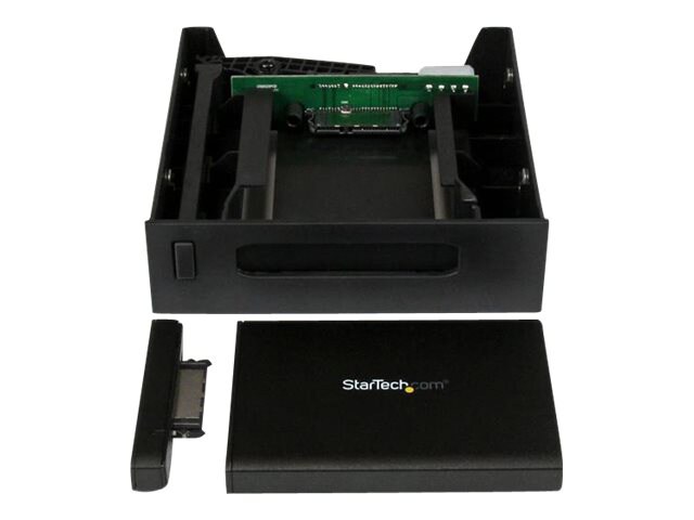 StarTech.com 5.25" USM Storage Bay with 2.5" SATA USM USB 3.0 HDD Enclosure - storage bay adapter