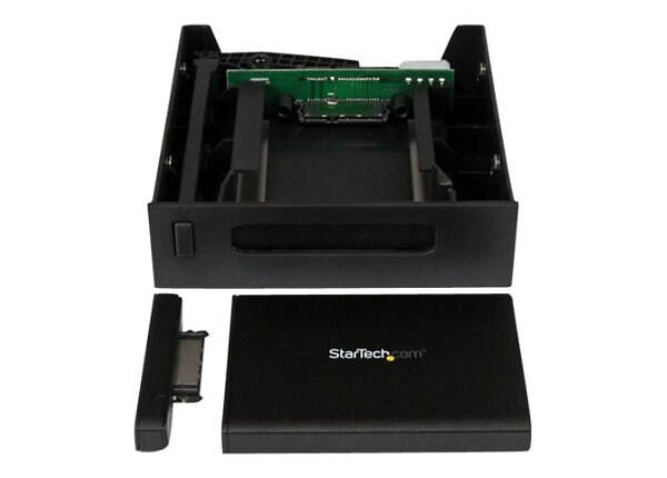 StarTech.com 5.25" USM Storage Bay with 2.5" SATA USM USB 3.0 HDD Enclosure - storage bay adapter