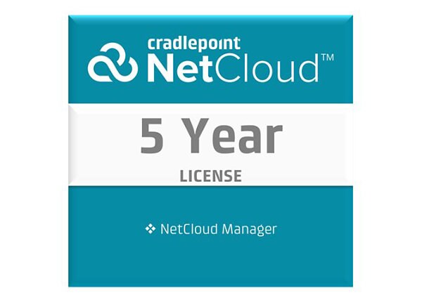 Cradlepoint NetCloud Manager Standard - subscription license (5 years) - 1 license