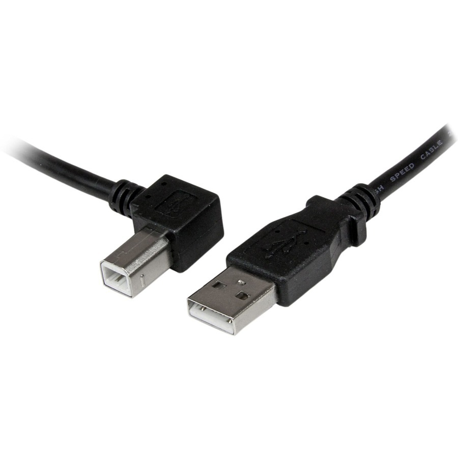 StarTech.com 3m USB 2.0 A to Left Angle B Cable Cord - 3 m USB Printer Cable - Left Angle USB B Cable - 1x USB A (M)