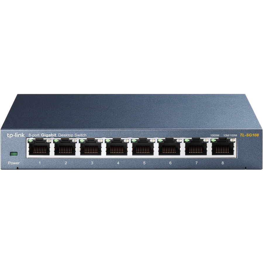 TP-Link (TL-SG108) 8 Port Gigabit Unmanaged Ethernet Network Switch