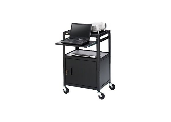 BRETFORD ADJ CAB CART W/SHELF 4IN