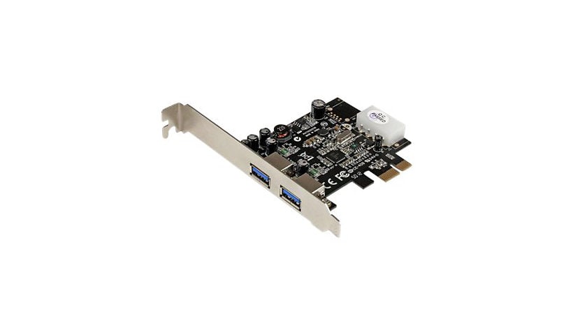 StarTech.com 2 Port PCI Express (PCIe) USB 3.0 Card with UASP - LP4 Power