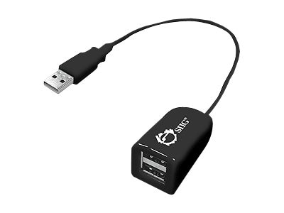 SIIG USB 2.0 2-Port Hub - hub - 2 ports - JU-H20011-S1 - USB Hubs 