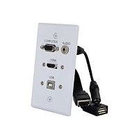 C2G 3.5mm Wall Plate - White