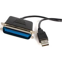 StarTech.com 6' Parallel Printer Adapter Cable - Black - USB to LPT Adapter