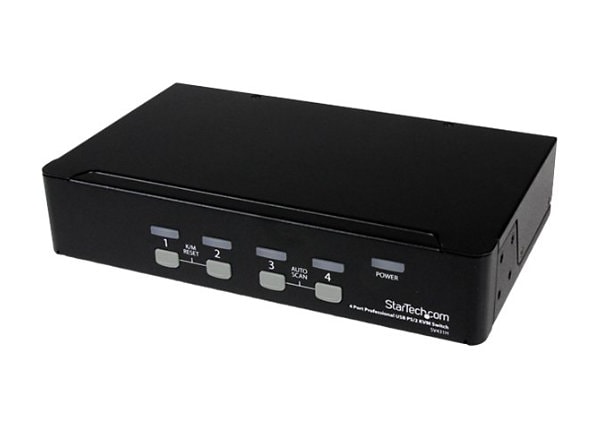 StarTech.com 4 Port Professional USB PS/2 KVM Switch - KVM switch - 4 ports